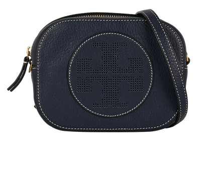 Small Camera Bag, &pound;150, Handbags, Blue, Leather, Front view